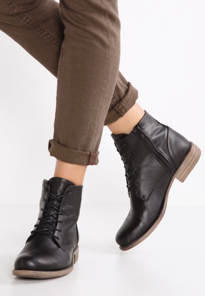 Bottines à Lacets Noir Gabor | Femmes Exclusives